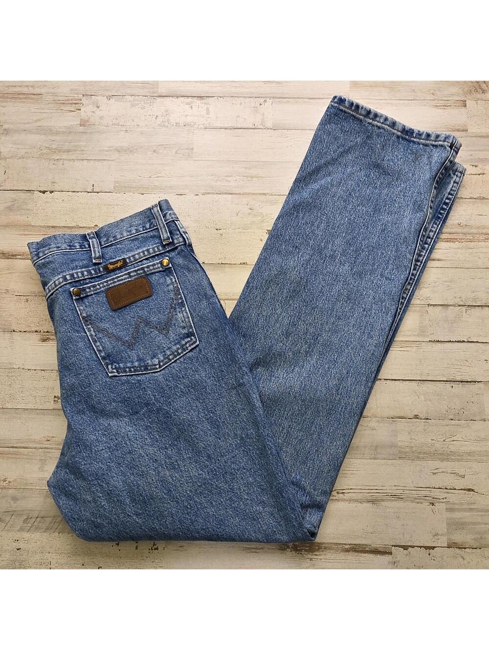 Wrangler Cowboy Cut Slim Fit Jeans Western Rodeo 36MWZSW Cotton Men's 35x34